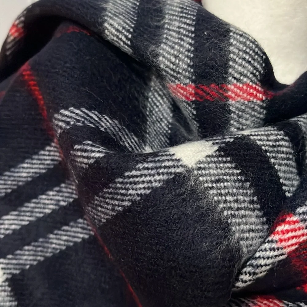 Firenze cashmere feel unisex scarf navy/white/red